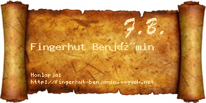 Fingerhut Benjámin névjegykártya